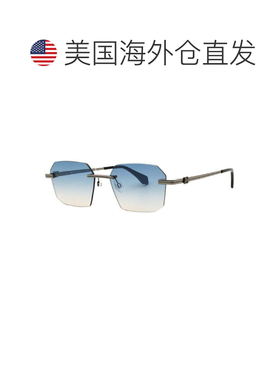自营Palm Angels Sunglasses Geometric Rimless, Gold Frame And