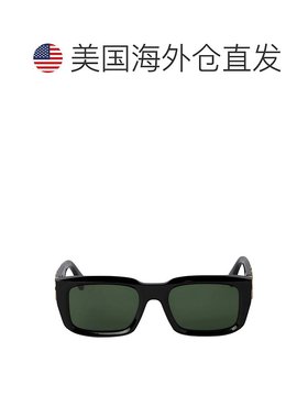 自营 off-white米白色海斯方形太阳镜-黑绿色 美国奥莱直发
