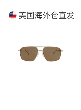 自营dunhill飞行员镜框钛金太阳眼镜-金色金色棕色 美国奥莱直发