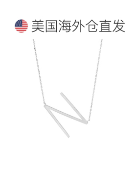 自营max + stone10k实心白色金色大侧面大写字母首字母，带可延伸