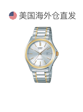自营Casio Men’s Two Tone Analog Watch Silver Dial Steel Bra