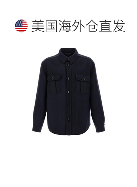 自营Brioni Men's Vagabond Overshirt - blue 美国奥莱直发