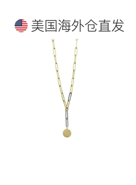1h可退 【美国直邮】Vince Camuto|双色硬币吊坠 Y 形项链