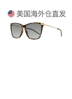 自营Boss女士轻便方形太阳镜B1661S 2IK9O哈瓦那/金色58mm-2ik9o