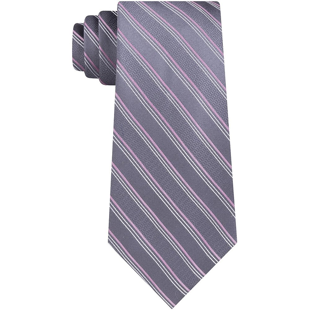 michael korsMens Silk Striped Neck Tie - grey/pink 【美国奥 - 图2