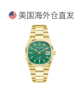 自营Bulova Men's Seville Green Dial Watch - green 美国奥莱直