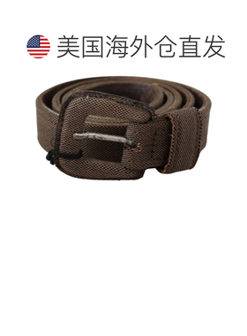 自营Costume National Leather Logo Buckle Waist Men's Belt -