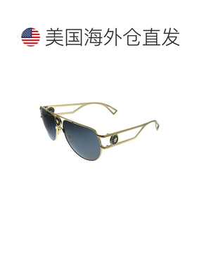 自营Versace  VE 2225 100287 Unisex Aviator Sunglasses - gold