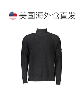 自营Calvin Klein Wool Mens Men's Sweater - black 美国奥莱直
