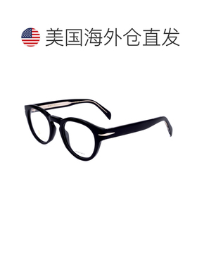 自营David Beckham Men's 48 mm Black Opticals - black 美国奥