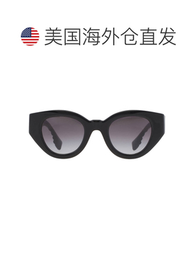 自营Burberry Meadow Grey Gradient Oval Ladies Sunglasses BE4