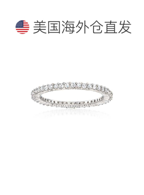 自营 Ross-Simons 14kt 白金钻石永恒戒指 - 白色 美国奥莱直发