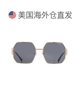 自营Versace Polar Dark Grey Geometric Ladies Sunglasses VE22
