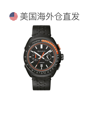自营Bulova Men's Racer Chronograph Black Dial Watch - black