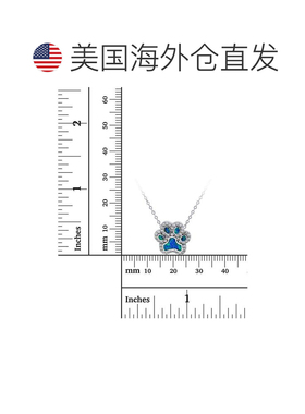 美国直邮Macy's 通用 宝石纯银吊坠天然彩色项链珠宝银色蓝宝石
