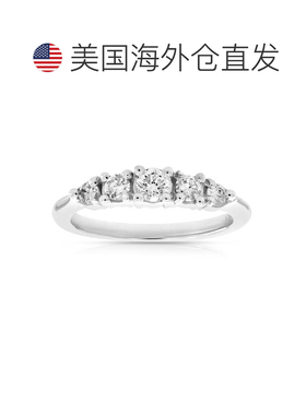 自营 vir jewels3/8 克拉总钻石 5 石戒指铂金 - 白色 美国奥莱直