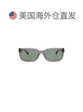 自营dunhill方形复古醋酸板材太阳镜-灰色灰色绿色 美国奥莱直发
