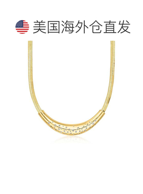 自营Ross-Simons 14kt Yellow Gold-Plated Herringbone Necklace