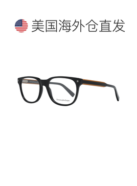 自营Ermenegildo Zegna 男士光学眼镜男士镜框 - 黑色 美国奥莱直