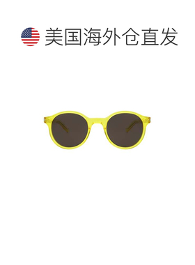 自营saint laurent圆框醋酸纤维太阳眼镜-黄色黄色黑色 美国奥莱