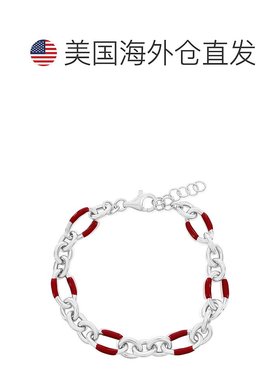 自营 simona纯银，红色熔岩珐琅手链 - 红色 美国奥莱直发配饰