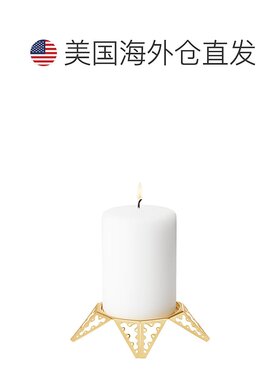 自营 GEORG JENSEN CHRISTMAS 柱形烛台 18 KT 镀金 - 多色 美国