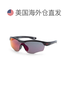 自营Under Armour Unisex 99 mm Black Sunglasses - black red