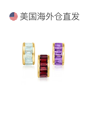 自营Ross-Simons Baguette Birthstone Rolling Charm in 18kt Go