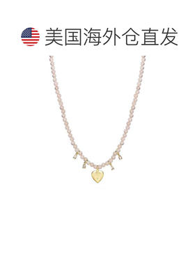 自营 eye candy玫瑰石英小盒串珠项链 - 粉红色 美国奥莱直发饰品