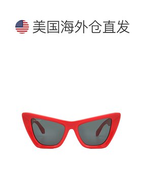 自营Off-White Edvard Dark Grey Cat Eye Ladies Sunglasses OER