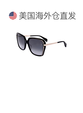 自营Rag & Bone Women's 57 mm Black Sunglasses - black 美国奥