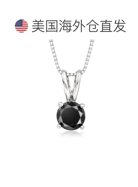 自营ross-simonsRoss Simons纯银黑钻石单钻项链-18英寸 美国奥莱