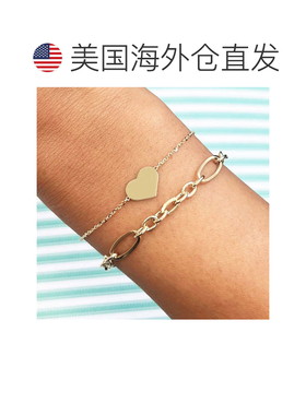 自营the loveryGold Single Heart Bracelet - 14k yellow gold