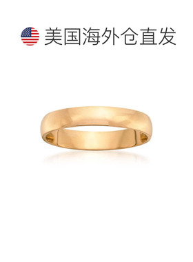 自营 Ross-Simons 男士 4 毫米 14 克拉黄金结婚戒指 - 黄色 美国