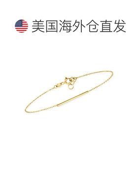 自营RS Pure by Ross-Simons 意大利 14kt 黄金条形手链 - 6.5 英