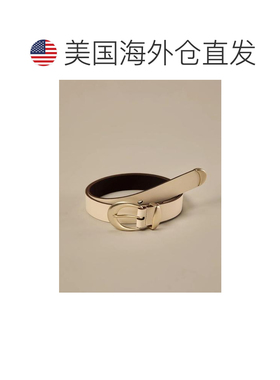 自营Lucky Brand现代皮革腰带-白色 美国奥莱直发