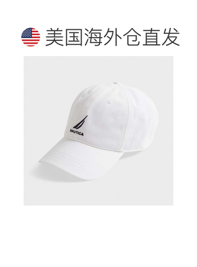 自营Nautica/诺帝卡 男式 J-Class 刺绣帽 白色 美国奥莱直发