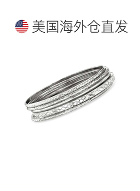 自营Ross-Simons 纯银珠宝套装：5 条手镯 - 8 英寸 美国奥莱直发