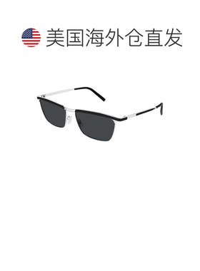 自营saint laurent银色Sl 795 Joe金属矩形太阳眼镜-灰色 美国奥