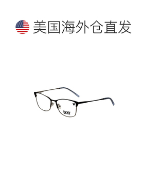 自营DKNY Women's 53 mm Blue Opticals - navy silver 美国奥莱