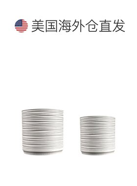 jonathan yFlo MidCentury 现代室内波纹环保 3D 印花花盆带排水/