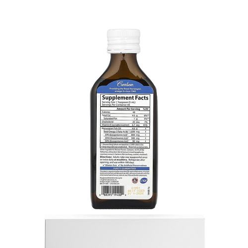 香港直发Carlson Labs卡尔森鱼油桃子味营养健康补充200ml胆固醇 - 图3