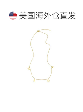 自营Adornia Mama Neckalce 14k 黄金纯银水晶 - 黄色 美国奥莱直