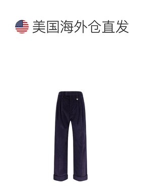 自营Burberry Cotton Men's Pants - blue 美国奥莱直发裤子男装