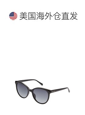 自营 Fossil 女士 Rileigh 圆形太阳镜 - 黑色 美国奥莱直发