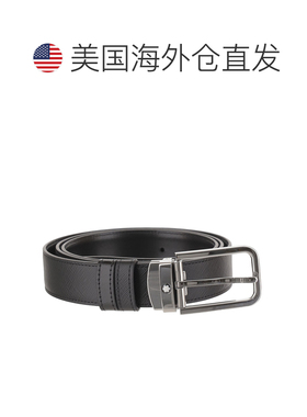 自营mont blanc黑色双面主人椅子皮带-黑色 美国奥莱直发万宝龙