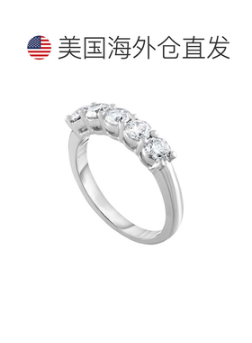 自营 diana m.18K 白金 1.00ct 结婚戒指 - 白色 美国奥莱直发