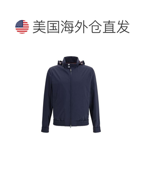 自营Brunello Cucinelli Polyamide Shell Men's Jacket - blue