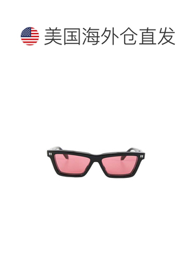 自营off-white黑色Cambridge亚克力棱角太阳镜-粉红色 美国奥莱直