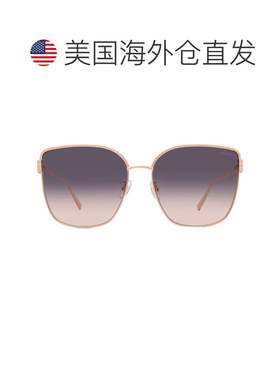 自营Chopard Smoke Orange Gradient Butterfly Ladies Sunglasse